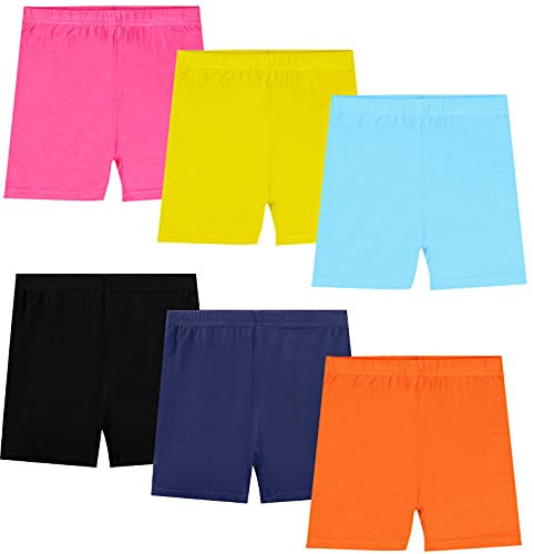 KEREDA Mädchen Radlerhose Kinder Kurze Hose Shorts Leggings Unterrock Sommer 2-10 Jahre 6er-Pack E 4-5 Jahre