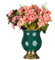 Keramik Vase Blumenschale H 21cm D 14,5 cm Flasche Grün Glamour Urne