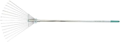 Unibos Telescopic Handle 160cm Adjustable 15 Teeth Garden Lawn Yards Metal Leaf Rake DIY Gardening Hand Tool