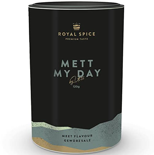 Royal Spice Mett my Day 120g - Mett Gewürz für frisches Mett oder als Gewürz zum Braten - Aromatische und authentische Würze - Mett Gewürzsalz und Mett Gewürzmischung