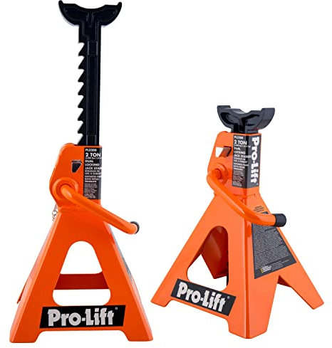 Pro-Lift Doppelstift-Wagenheber, robust, 2 Tonnen im Paar, mit Ratschenstange und Mobilitätsstift-Design