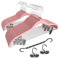 VECELO Premium Samt-Kleiderbügel mit Metall-Clips, rutschfest und platzsparend, mit 1 magischen Kleiderbügeln und 2 Krawattenhaltern, ideal für Damen und Herren, 20 Stück