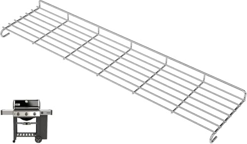 66044 Grill Ersatzteile für Weber GS4 Genesis II Warmhalterost 3-Brenner Genesis 2 300 SER Weber GS4 Genesis II S315 S335 S345 E310 E315 E325 E330 E335 S310 oberes Gestell, Edelstahl Hängeregal