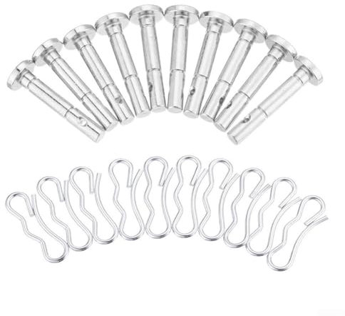 HEIBTENY 10 Sätze Scherbolzen Und Splint Für Schneefräse, für für Cub Cadet für Craftsman Schneefräsen-Set, 1/4 X 1-1/2Ersatzteile Reparatur Zubehör, Scherstifte, Splinte