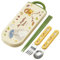 Skater TACC2AG Bento Set für Kinder, Essstäbchen, Löffel, Gabeln, antibakterielles Besteck, einfach zu öffnen, Schiebe-, Japanisch, Ghibli Totoro, Set für Jungen und Mädchen