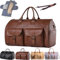 GLIART The Convertible Duffle Garment Luggage, 2 en 1 Hanging Suitcase Suit Travel Bags, Convertible Carry on Garment Bag (Brown)