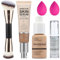 PHOERA Foundation, volle Deckkraft und mittlere Deckkraft, 2024, neues PHOERA Foundation-Make-up für reife Haut, Falten, mattes (104+N03/ Buff Beige+Buff Beige)