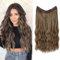Haarverlängerung mit Gummiband,Clip in Extensions Secrets Haare Extensions Lange Gewellt Haarverlängerung Invisible Secret Haarextension Synthetik Hair Unsichtbarem Haarteile für Frauen (braun, 16in)