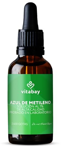 Vitabay Methylenblau 1% Lösung – 100 ml – 99,8% Reinheit – Methylene Blue | für Labor- und Forschungszwecke – Vegan & laborgeprüft