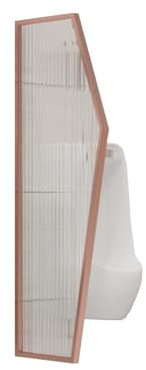 Cloison d'urinoir, cloison d'urinoir de protection, Cloison d'urinoir murale, Panneaux De Verre Translucide De Diviseur De Cloison D'urinoir, pour L'hôtel De Restaurant(Color:Rose gold,Size:1pcs)