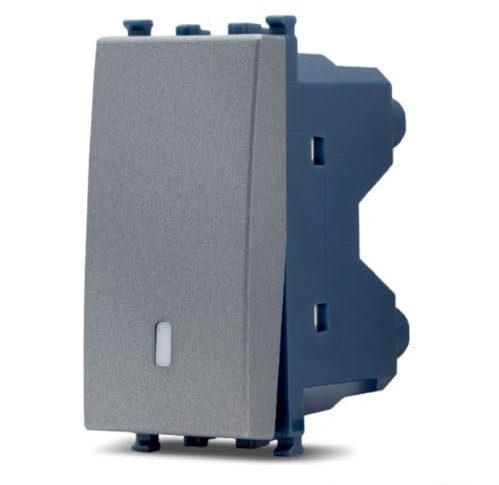 TOT ELECTRIC INTERRUTTORE Grigio scuro Frutti elettrici compatibili con Vimar Arke per placche supporti