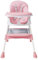 Lightakai Baby Hochstuhl, 2-in-1 Hochstühle Höhenverstellbar Kinderhochstuhl mit Tablett und Fußstütze, 78x60x94 cm (Rosa)