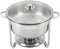 7,5 l argento rotondo Chafing Dish, in acciaio inox, per feste, matrimoni, cene, hotel, 41,5 x 30 cm