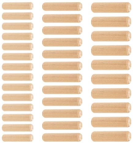 150 Pièces Chevilles En Bois, Chevilles En Bois De Différentes Tailles, Connecteurs De Meubles En Bois, Chevilles Sergées, Chevilles Rainurées, Bouchons Pour Pointes En Bois D'Armoire