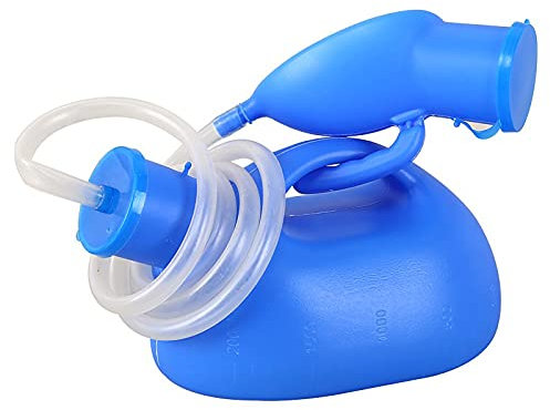 Plastic Bedpan,Portable Travel Pee Bottles, Men Reusable Pee Jug Bottle with Lid Portable Thicken Men's Potty 2000ml