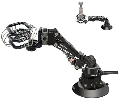 Came-TV Motorcycle Action Camera Mount Stabilizer, Handlebar Mount Shock Absorber Arm for Bike/Bicycle/Motorcycle/Motor, Camera Tube Mount Holder Compatible with DJI Osmo Pocket/Gopro/Insta360/Phone