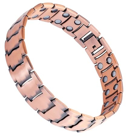Shield Copper Bracelet – Adjustable Magnetic Bracelet for Men & Women, Pure Copper with 8 Powerful 3000 Gauss Magnets, Sleek Wellness Design for Comfort, Balance & Energy – 15MM