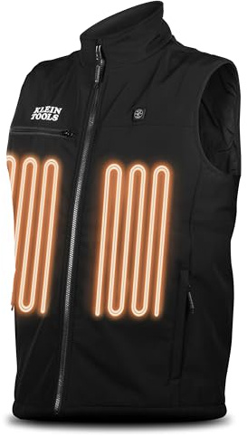 KLEIN TOOLS Lightweight Heated Vest with Battery Pack Included, for Outdoors and Jobsite