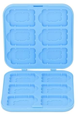 goodstumbler 12 in 1 Game Card Case Universal Compatible with Nintendo Switch: 12 Cartridge Slots Silicon Game Storage Holder for Storage Card SDHC Memory Card and More (Blue)
