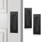 Gudui 150mm Sliding Door Handles Recessed Flush Door Finger Pull Stainless Steel for Barn Door, Pocket Door, Kitchen, Cupboard, Cabinet, Closet, Black, 2 Pack