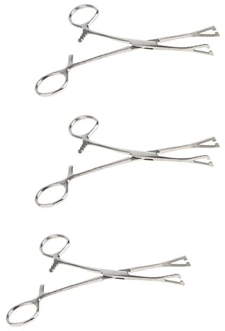 PAGJHRFJG 3X Triangle Opening Plier Clamp Piercing Forcep Tool Stainless Steel Body Piercing Plier Body for Ear Lip Nose Tongue