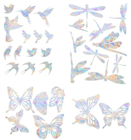 JEYORZY 3 Fogli Adesivi Sun Catcher Arcobaleno per Finestre e Anticollisione per Uccelli