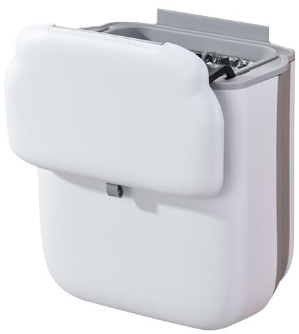 Catsbage Kitchen Compost Bin, 10L Trash Can | Small Waste Bin with Lid for Bathroom, Closet, Bedroom, Under Sink, Camping Areas, OR