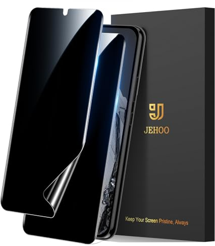 JEHOO 2 Stück für Google Pixel 8 Pro Sichtschutz Schutzfolie, Kompatibel Fingerabdruck-ID, Anti-Kratzen, Blasenfreie Weich TPU Privacy Displayschutzfolie, 6,7 Zoll