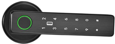 XLWLLNJ Cerradura de Puerta Digital con Entrada Mediante Código de Acceso y Dactilar para Interior, Hogar, Oficina, Negro