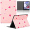 Funda Tablet para Apple iPad Pro (2021/2020/2018) 12.9‘’, Carcasa Amar Flores Rosa Aesthetic Patrón Protectora Cover Plegable Cuero de PU Función de Soporte Resistente Case