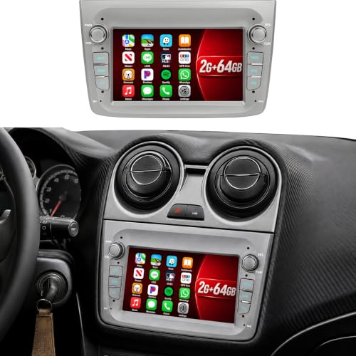 OiLiehu 2G+64G Android 13 Wireless CarPlay Android Auto Autoradio für Alfa Romeo Mito 2008-2016 Autoradio Mit Bildschirm 7 mit Bluetooth GPS Navi FM RDS Mirror Link WiFi SWC EQ Rückfahrkamera