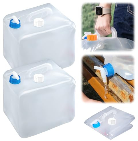 Dwafill Jarra de agua para camping, bidón de agua plegable de 10 l 20 l, depósito de agua de 20 l, plegable, bidón plegable para exteriores, camping, senderismo