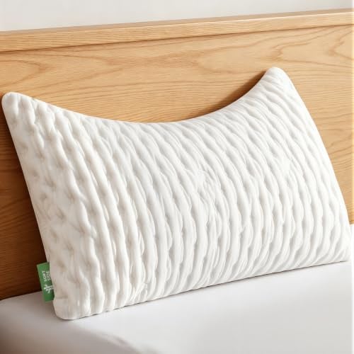 SKYNY Kühlendes Memory-Foam-Kissen zum Schlafen, verstellbare zerkleinerte Memory-Schaum-Füllung für individuelle Loft, entworfen für Seitenschläfer mit Nacken- und Schulterstütze, atmungsaktiver