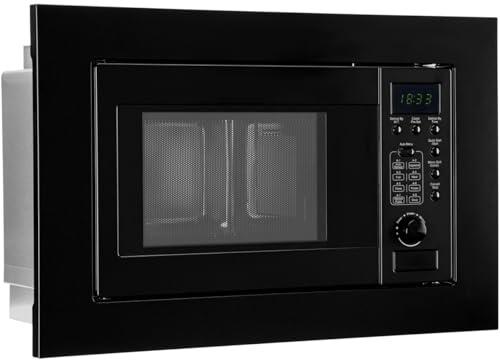 Bomann Micro-Ondes Encastrable avec Grill 20 L MWG 2215 EB, Noir | micro-ondes 800 W, grill 1000 W, plateau tournant, grille incluse, encastrable 60 cm