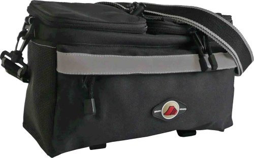 Amaro Patentierte Fahrrad-und Freizeit-Kühl-Lenkertasche, schwarz/rot, ca. 30,0 x 19,0 x 16,0 cm