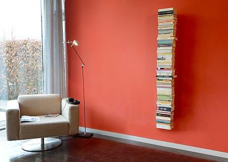 Radius Design booksbaum Single Wand Gross Silber, 2tlg. Best. aus: Halterung + Einlegeböden [W]