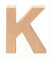 Glorex 6 2029 111 - Papp - Buchstabe K, Buchstabe aus brauner Pappe, ca. 17,5 X 5,5 cm groß, zum bemalen und bekleben, für Serviettentechnik und Décopatch, ideal als Dekoration