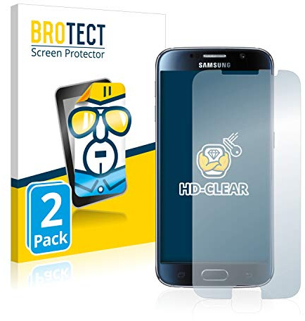 BROTECT (2 Stück Schutzfolie für Samsung Galaxy S6 Displayschutz Folie Made in Germany, Ultra-Klar