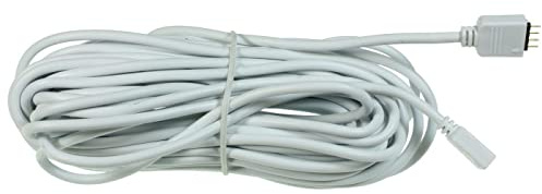 Lumonic 10m RGB LED Verlängerungskabel weiss Steckverbinder 4 Pin Buchse & Stecker - RGB-Kabel Abmessungen 13x6mm - Für Stromversorgung oder Verlängerung