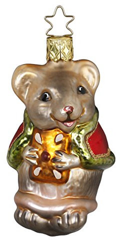 Inge-glas Christbaumschmuck Braune Weihnachtsmaus