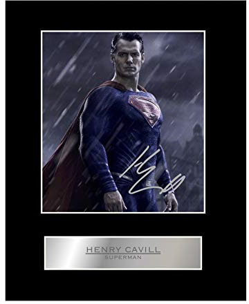 „Henry Cavill Superman“, Signiertes Foto, gerahmt