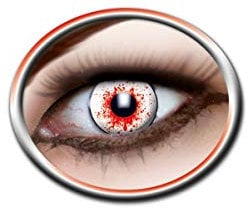 Zoelibat farbige Kontaktlinsen rot ohne Stärke, Bloodshoot 3, 1 Paar Wochenlinsen, weiche Augenlinsen für Halloween, Karneval und Fasching