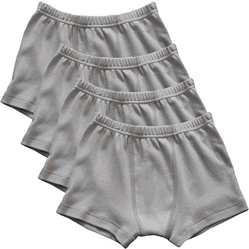 HERMKO 2900 4er Pack Jungen Pants - Reine Bio-Baumwolle, Farbe:grau, Größe:92