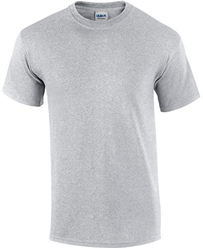 Gildan. Mens Ultra Cotton Short Sleeve T-Shirt (5XL, Ash Gray)