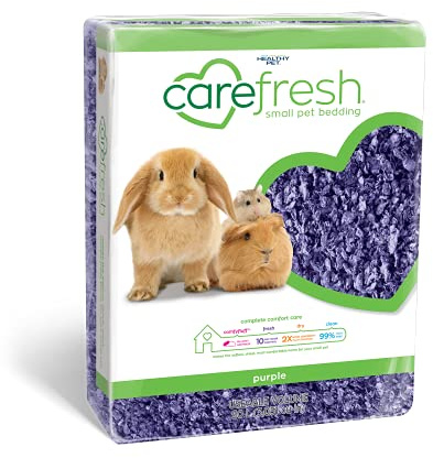Carefresh 99% Dust-Free Playful Purple Natural Paper Small Pet Bedding with Odor Control, 50 L