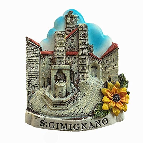 3D-Kühlschrankmagnet, San Gimignano, Italien, Souvenir, Geschenk, Heim- und Küchen-Dekoration, Whiteboard-Magnet-Aufkleber, Kühlschrank-Magnet-Kollektion