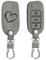 kwmobile Autoschlüssel Hülle kompatibel mit VW Skoda Seat 3-Tasten Autoschlüssel - Kunstleder Schutzhülle Schlüsselhülle Cover Herz Brush Grau