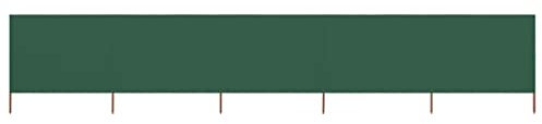 vidaXL Windschutzgewebe Faltbar Windschutz Sichtschutz Sonnenschutz Camping Balkon Terrasse Garten Zaun Strand 5-TLG. 600x80cm Grün