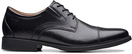 Clarks Whiddon cap, Mocassino Uomo, Black Leather, 42 EU