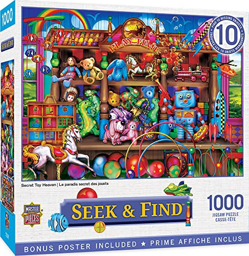 MasterPieces 72101 Secret Toy Heaven Puzzle, Multi, 1000
